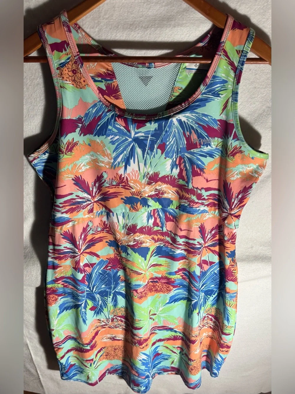 Columbia PFG Tropical Print Freezer Tank Dress Size XL